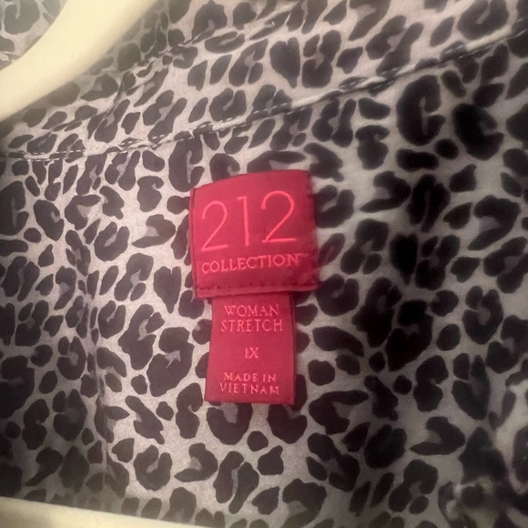212 1X button down shirt leopard print - Picture 3 of 4